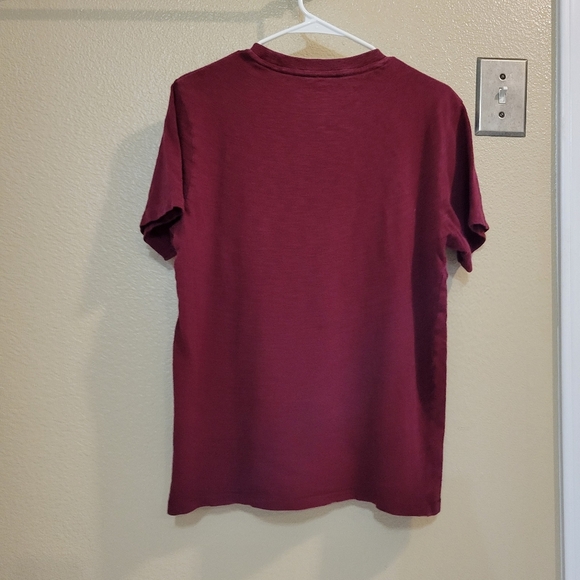 Aeropostale Men Burgundy short sleeve T Shirt Size Medium - Picture 3 of 6